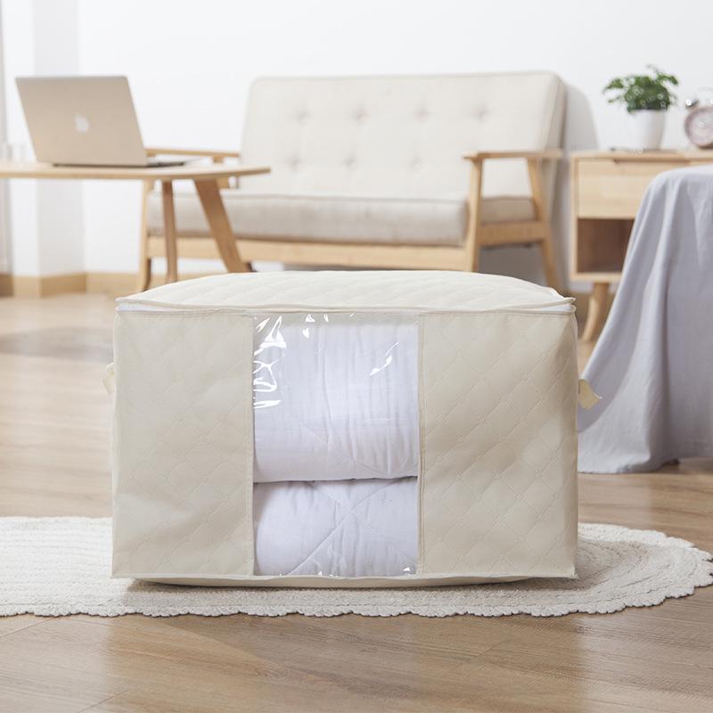 Moistureproof Zipped Handles Laundry Storage Bag for Blanket Clothes Quilt Bedding Duvet horizontal beige#0
Moistureproof Zipped Handles Laundry Storage Bag for Blanket Clothes Quilt Bedding Duvet horizontal beige#0