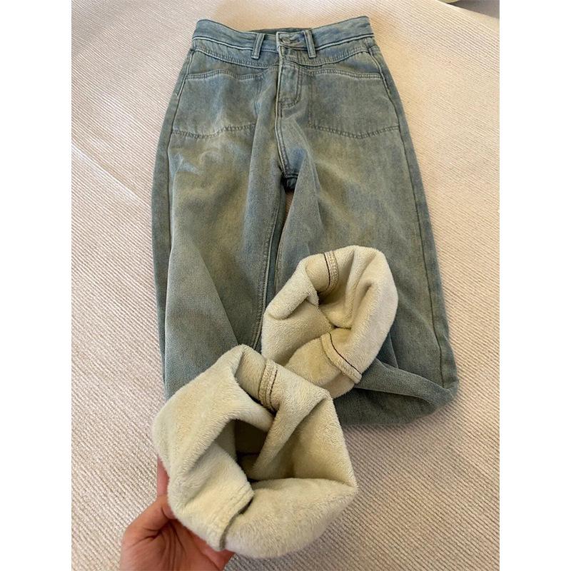 Women s High-Waisted Retro Blue Fleece-Lined Wide-Leg Jeans - Plus Size, Slimming, Winter Wear 2XL
Women s High-Waisted Retro Blue Fleece-Lined Wide-Leg Jeans - Plus Size, Slimming, Winter Wear 2XL
