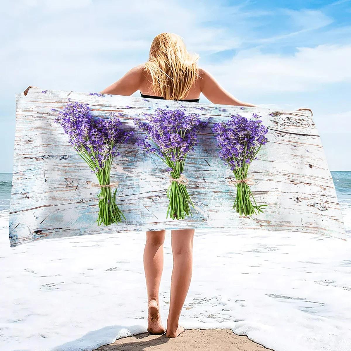 Lavender Beach Towel Purple Flower Bath Towel Bathroom Sport Bar Towel for Adult Kids Microfiber Shower Quick Dry Swimming Cover W30*H60(CM)
Lavender Beach Towel Purple Flower Bath Towel Bathroom Sport Bar Towel for Adult Kids Microfiber Shower Quick Dry Swimming Cover W30*H60(CM)