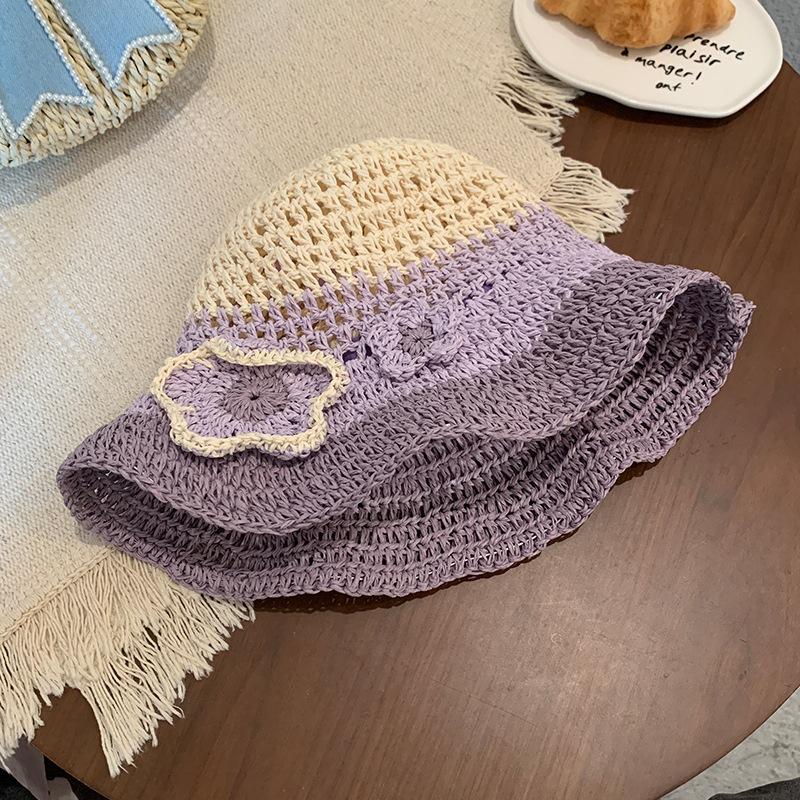 French Countryside Flower Color Blocked Grass Hat For Women Hollowed Out Fisherman Hat For Beach Sun Protection Shading Hat M(56-58cm) фиолетовый
French Countryside Flower Color Blocked Grass Hat For Women Hollowed Out Fisherman Hat For Beach Sun Protection Shading Hat M(56-58cm) фиолетовый