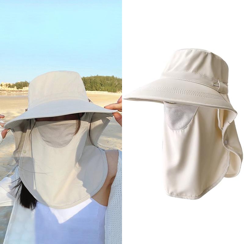 Летняя шляпа от солнца для путешествий на открытом воздухе, съемная накидка-маска, шляпа от солнца для женщин с конским хвостом и большими полями, пляжные шляпы
Летняя шляпа от солнца для путешествий на открытом воздухе, съемная накидка-маска, шляпа от солнца для женщин с конским хвостом и большими полями, пляжные шляпы