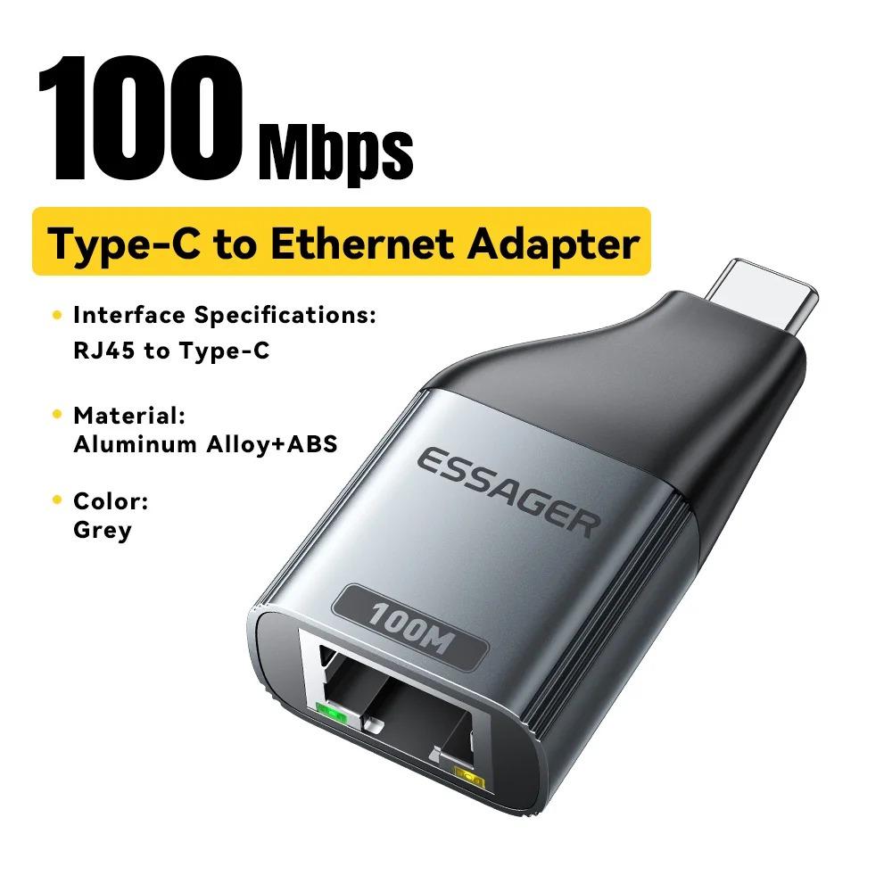 Адаптер Essager Type-C – Ethernet 100/1000 Мбіт/с Гігабітний високошвидкісний адаптер RJ45 – Type-c для дротової мережевої карти ноутбука MacBook 100Mbps
Адаптер Essager Type-C – Ethernet 100/1000 Мбіт/с Гігабітний високошвидкісний адаптер RJ45 – Type-c для дротової мережевої карти ноутбука MacBook 100Mbps