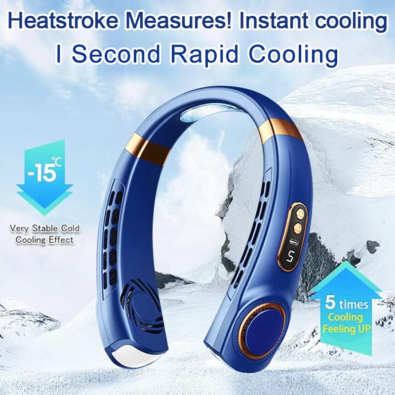 New Neck Air Conditioner Portable Neck Fan Rechargeable Semiconductor Cooling Bladeless Fan Outdoor Personal Fan Wearable Cooler синій
New Neck Air Conditioner Portable Neck Fan Rechargeable Semiconductor Cooling Bladeless Fan Outdoor Personal Fan Wearable Cooler синій