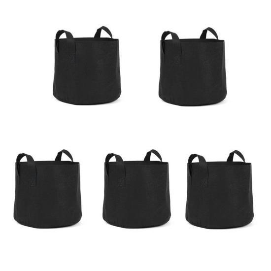 5pcs Grow Bag 5 Gallon Breathable Thickened Plant Fabric Pots with Handles for Trees Flowers Black
5pcs Grow Bag 5 Gallon Breathable Thickened Plant Fabric Pots with Handles for Trees Flowers Black
