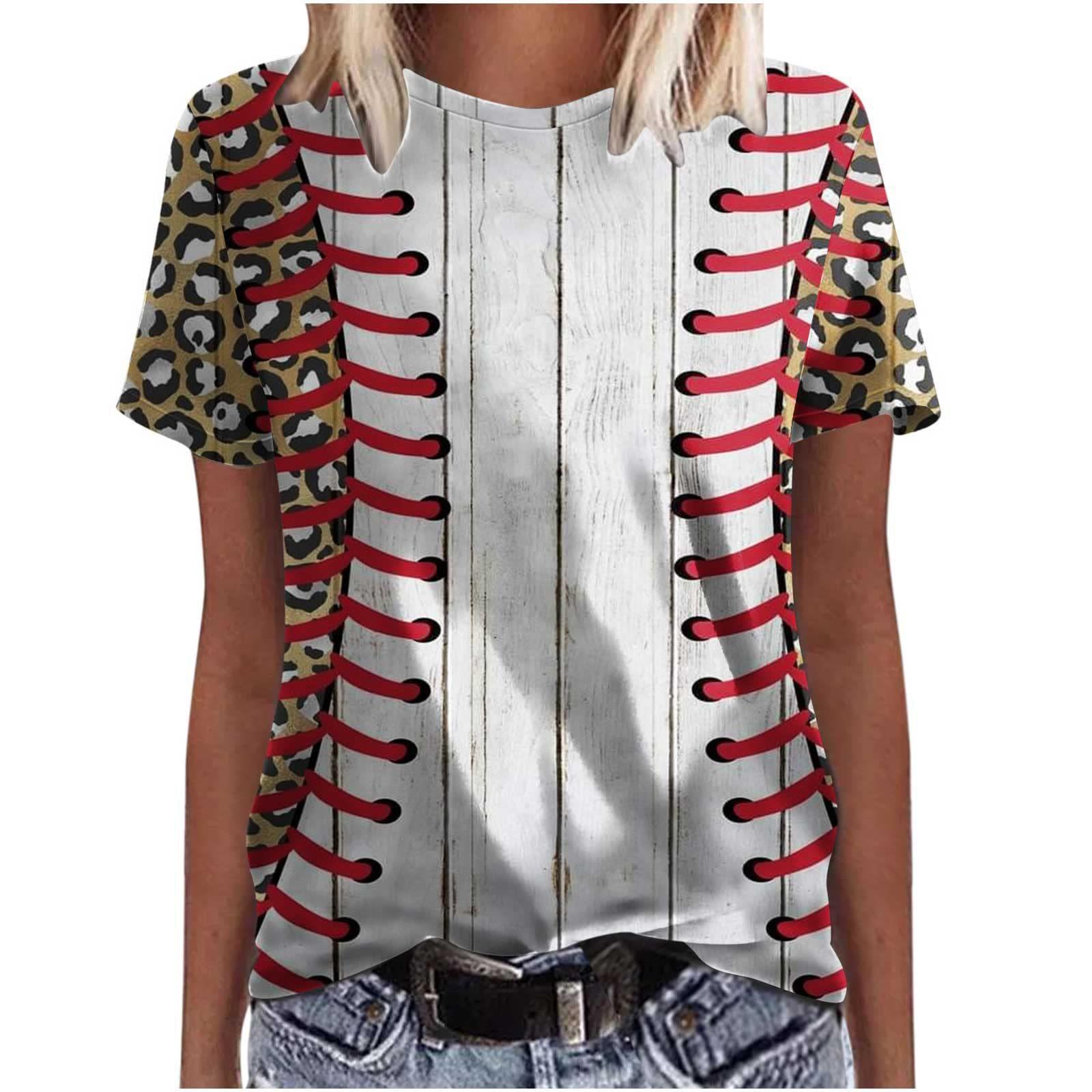 Summer Round Neck 3D Baseball Printed Top Fashionable Casual Short Sleeved Women s T-shirts XS
Summer Round Neck 3D Baseball Printed Top Fashionable Casual Short Sleeved Women s T-shirts XS
