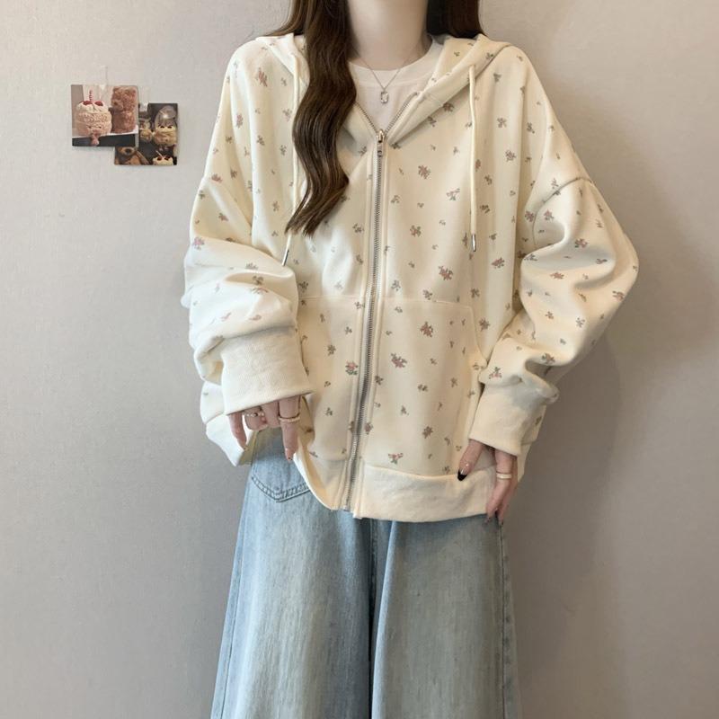 Real shot cotton floral sweater women s season thin new loose lazy style versatile hooded jacket 2XL
Real shot cotton floral sweater women s season thin new loose lazy style versatile hooded jacket 2XL