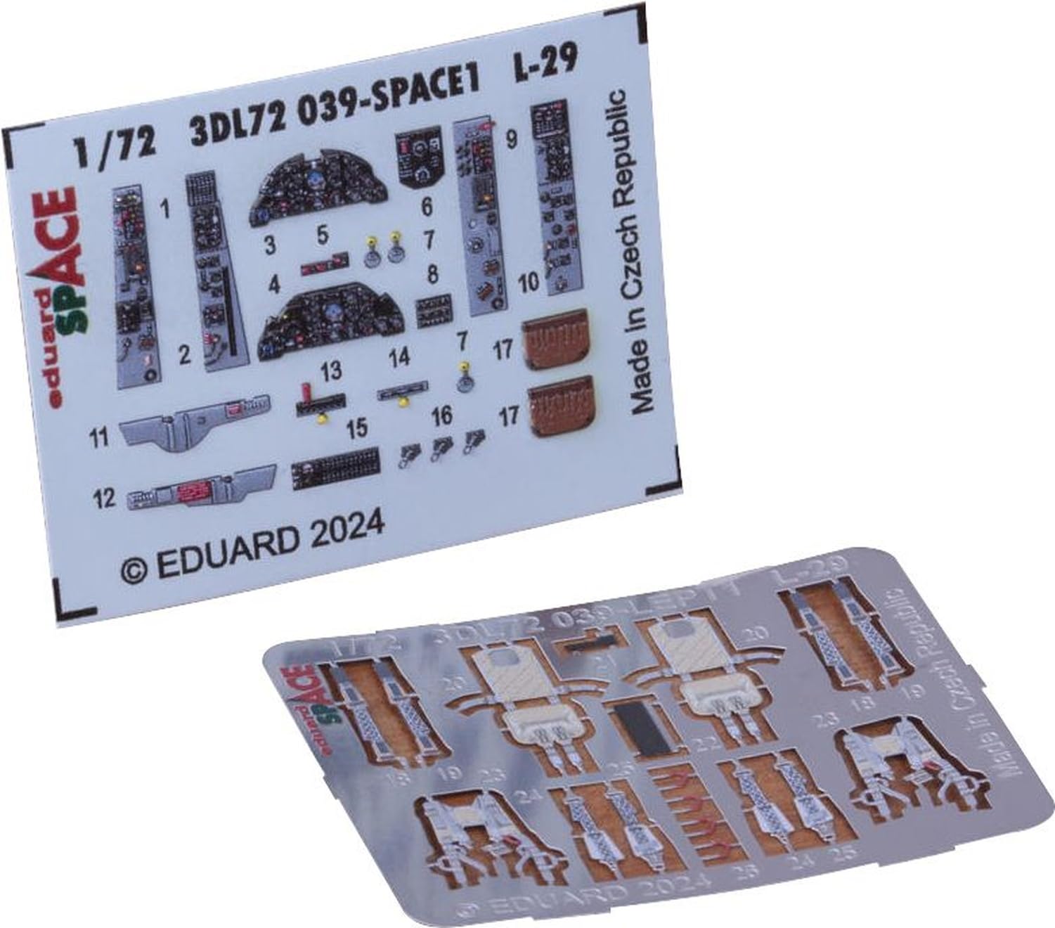 Eduard Space Delfin Interior 3D Parts Set Plastic Model Decal EDU3DL72039 1/72 L-29 Decal/Etched (для АМК/Эдуард)
Eduard Space Delfin Interior 3D Parts Set Plastic Model Decal EDU3DL72039 1/72 L-29 Decal/Etched (для АМК/Эдуард)