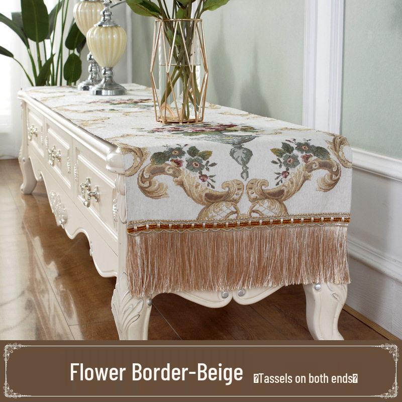 European Chenille TV Cabinet & Coffee Table Dust Cover/Table Runner 40x160 cm with tassels грязно-белый
European Chenille TV Cabinet & Coffee Table Dust Cover/Table Runner 40x160 cm with tassels грязно-белый