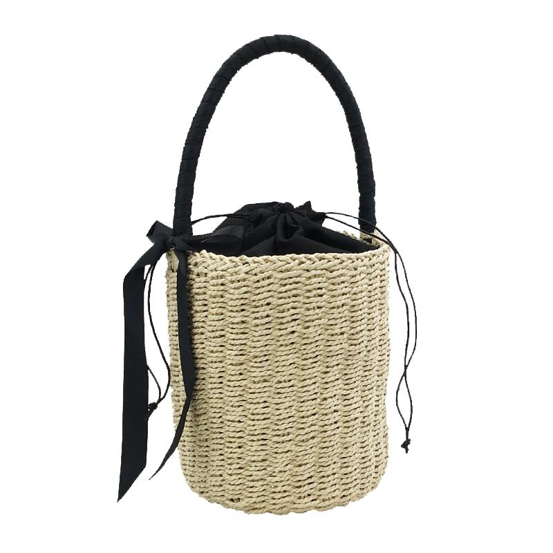 Handmade Women s Handbag Bucket Straw Bag Female Summer Beach Bags Bohemia Woven Bow Top-handle Tote Knitted Drawstring Basket
Handmade Women s Handbag Bucket Straw Bag Female Summer Beach Bags Bohemia Woven Bow Top-handle Tote Knitted Drawstring Basket