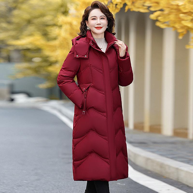 Women s Long Duck Down Jacket: Winter Over-the-Knee Style for Middle-Aged and Elderly - Stylish, Thickened, Mid-Length Mother s Coat 6XL (165-180 catty) вина червоного кольору
Women s Long Duck Down Jacket: Winter Over-the-Knee Style for Middle-Aged and Elderly - Stylish, Thickened, Mid-Length Mother s Coat 6XL (165-180 catty) вина червоного кольору