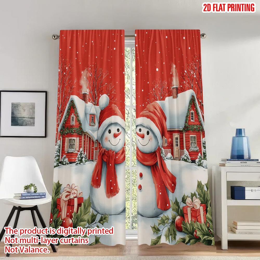Flat Printing Christmas Scene Curtains Snowmen Winter Holiday Digital Printed Polyester Drapes Curtain Set Of 2 Made Washable W100*H70(CM)-Grommet top&1PCS
Flat Printing Christmas Scene Curtains Snowmen Winter Holiday Digital Printed Polyester Drapes Curtain Set Of 2 Made Washable W100*H70(CM)-Grommet top&1PCS