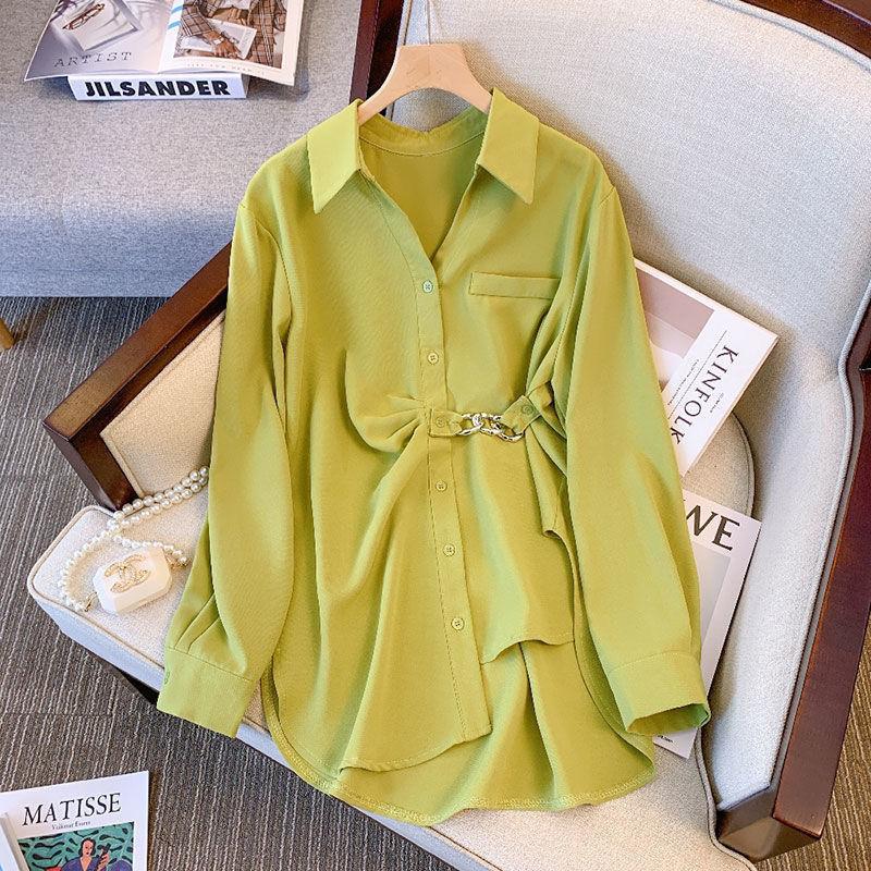 Модная рубашка с длинными рукавами, уменьшающая возраст, с затянутой талией, с длинными рукавами и высококачественным эффектом, утягивающим топом для женщин XL зелёный
Модная рубашка с длинными рукавами, уменьшающая возраст, с затянутой талией, с длинными рукавами и высококачественным эффектом, утягивающим топом для женщин XL зелёный