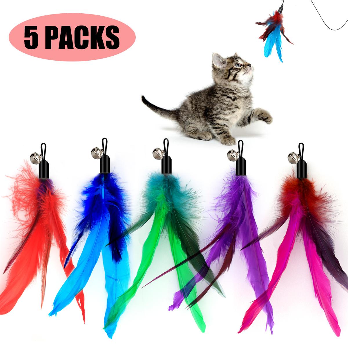 5Pcs Cat Feather Toys Interactive Toys Teaser Refill Replacement Feather with Bell for Kitty Kitten Scratching Exercise Indoor 8.3inch
5Pcs Cat Feather Toys Interactive Toys Teaser Refill Replacement Feather with Bell for Kitty Kitten Scratching Exercise Indoor 8.3inch