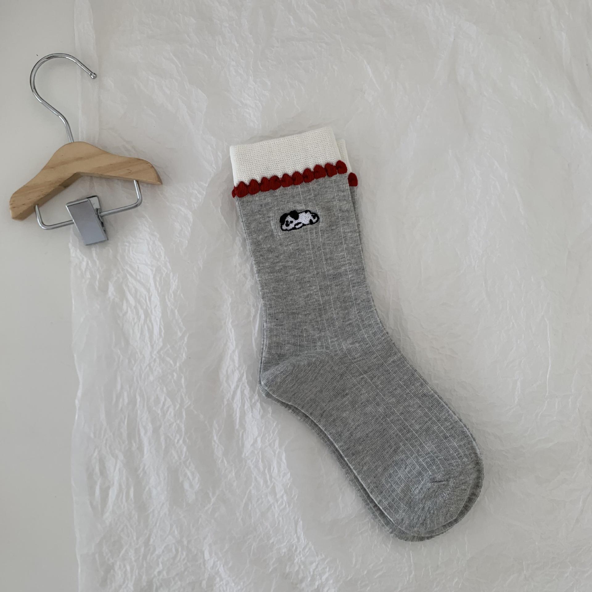 Adorable Little Dog Embroidery Mid-Calf Contrast Bubble Hem Women s Socks for Fall and Winter One Size светло-серый
Adorable Little Dog Embroidery Mid-Calf Contrast Bubble Hem Women s Socks for Fall and Winter One Size светло-серый
