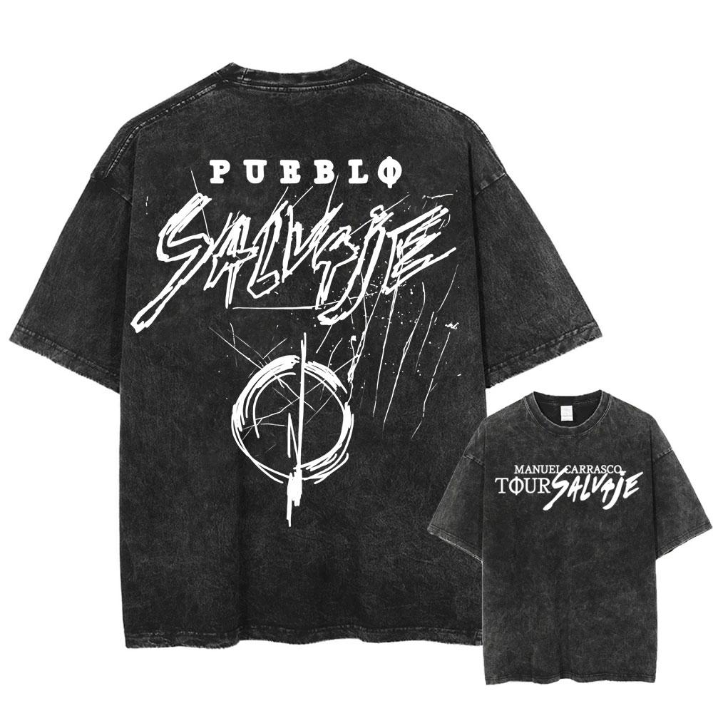 Rapper Manuel Carrasco Salvaje Tour T Shirts Fashion Hip Hop Retro Washed Tshirt Men Women Cotton Casual Oversized T Shirt S
Rapper Manuel Carrasco Salvaje Tour T Shirts Fashion Hip Hop Retro Washed Tshirt Men Women Cotton Casual Oversized T Shirt S