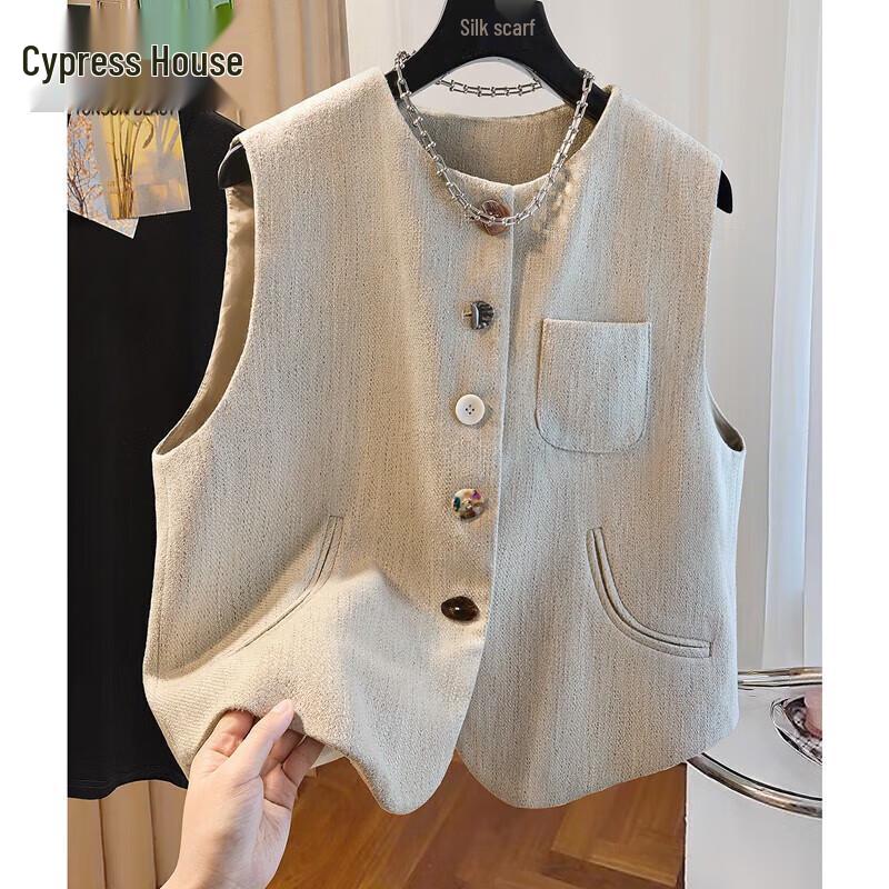 Женский жилет с круглым вырезом на одной пуговице M
Женский жилет с круглым вырезом на одной пуговице M