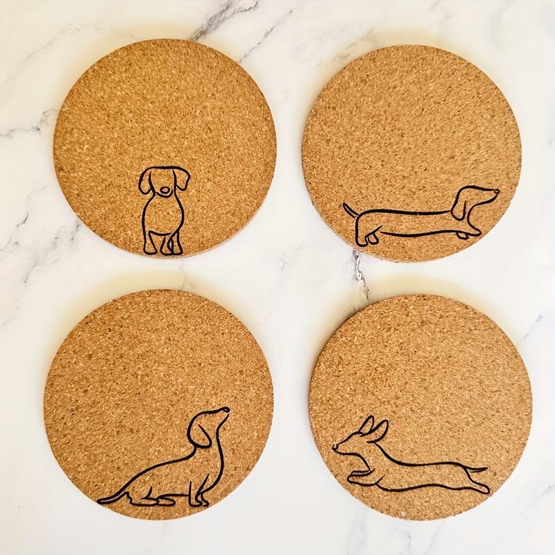 4pcs Creative Wooden Coasters, Restaurant and Cafe Decor Mats, Engraved Cute Dachshund Design for Dog Lovers, Home Kitchen Decor 10cm
4pcs Creative Wooden Coasters, Restaurant and Cafe Decor Mats, Engraved Cute Dachshund Design for Dog Lovers, Home Kitchen Decor 10cm