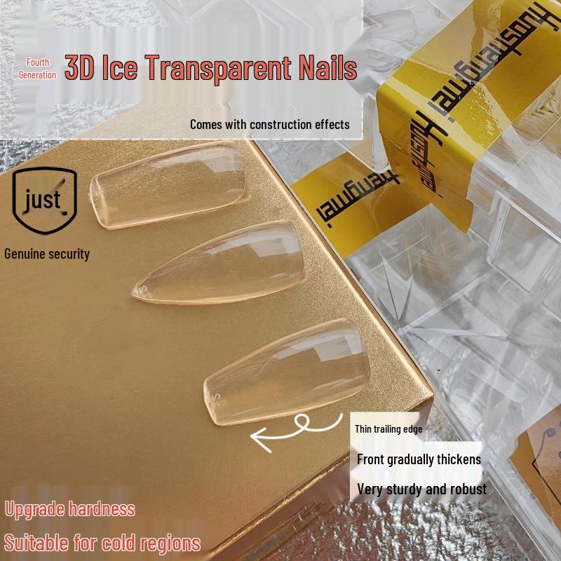 Ice Transparent HSM No-Build 3D Wearable Square Nail Tips - Full/Half Cover, Single Number, No Grind, No Trace.
Ice Transparent HSM No-Build 3D Wearable Square Nail Tips - Full/Half Cover, Single Number, No Grind, No Trace.
