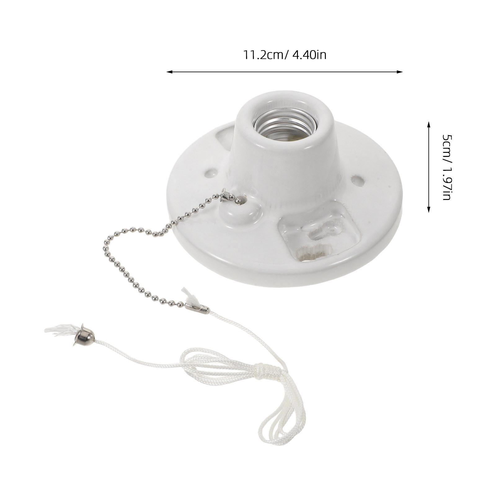 Ceramic Pull Chain Lampholder 4.4in Porcelain Light Socket for Ceiling Pendant Lamps Lamp Repair Supply Single Bulb Fixture
Ceramic Pull Chain Lampholder 4.4in Porcelain Light Socket for Ceiling Pendant Lamps Lamp Repair Supply Single Bulb Fixture