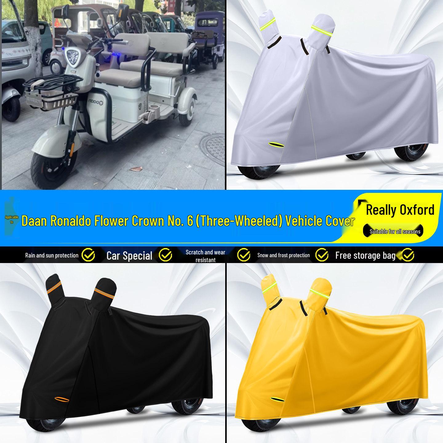 Da an Ronaldo No. 6 Tricycle Rain & Sun Protection Canopy Cover Black XL Oxford Car Cover with Storage Bag
Da an Ronaldo No. 6 Tricycle Rain & Sun Protection Canopy Cover Black XL Oxford Car Cover with Storage Bag