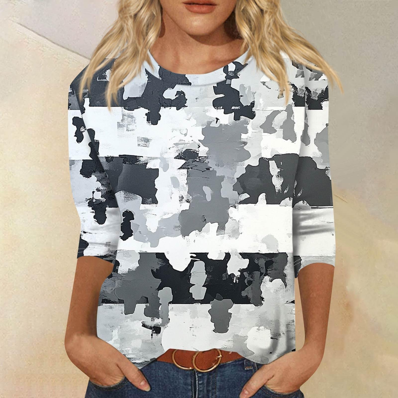 Women s Fashion Casual Round Neck 3/4 Sleeve Loose Printed T-Shirt Ladies Top XXXXXL
Women s Fashion Casual Round Neck 3/4 Sleeve Loose Printed T-Shirt Ladies Top XXXXXL