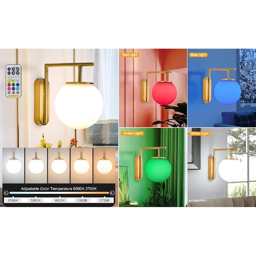 Настенный светильник на батарейках, набор из 2 штук, беспроводные настенные светильники со стеклянным плафоном, перезаряжаемый настенный светильник для помещений с диммируемым пультом дистанционного управления, для золотой
Настенный светильник на батарейках, набор из 2 штук, беспроводные настенные светильники со стеклянным плафоном, перезаряжаемый настенный светильник для помещений с диммируемым пультом дистанционного управления, для золотой