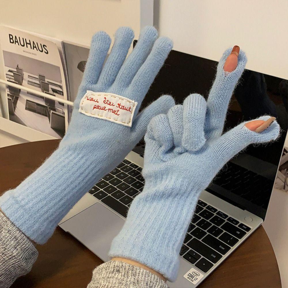 Keep Warm Riding Gloves Windproof Full Finger Mittens Korea Wool Knitting Gloves Students жовтий
Keep Warm Riding Gloves Windproof Full Finger Mittens Korea Wool Knitting Gloves Students жовтий