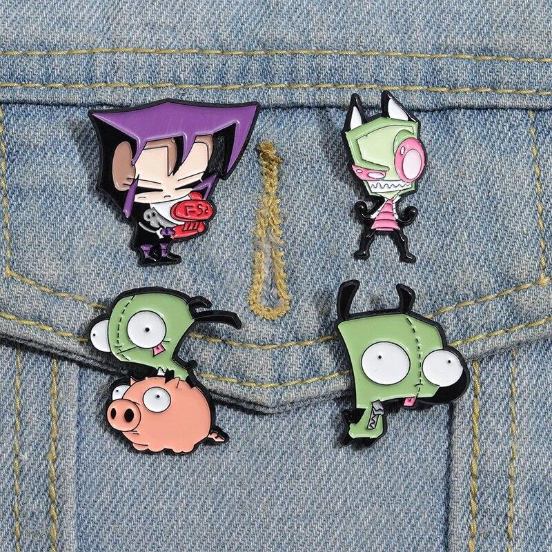Эмалированные булавки Invader ZIM на заказ, броши со свиньей из мультфильма, нагрудные значки, аниме, сериал, ювелирные изделия, подарок для фанатов, друзей
Эмалированные булавки Invader ZIM на заказ, броши со свиньей из мультфильма, нагрудные значки, аниме, сериал, ювелирные изделия, подарок для фанатов, друзей
