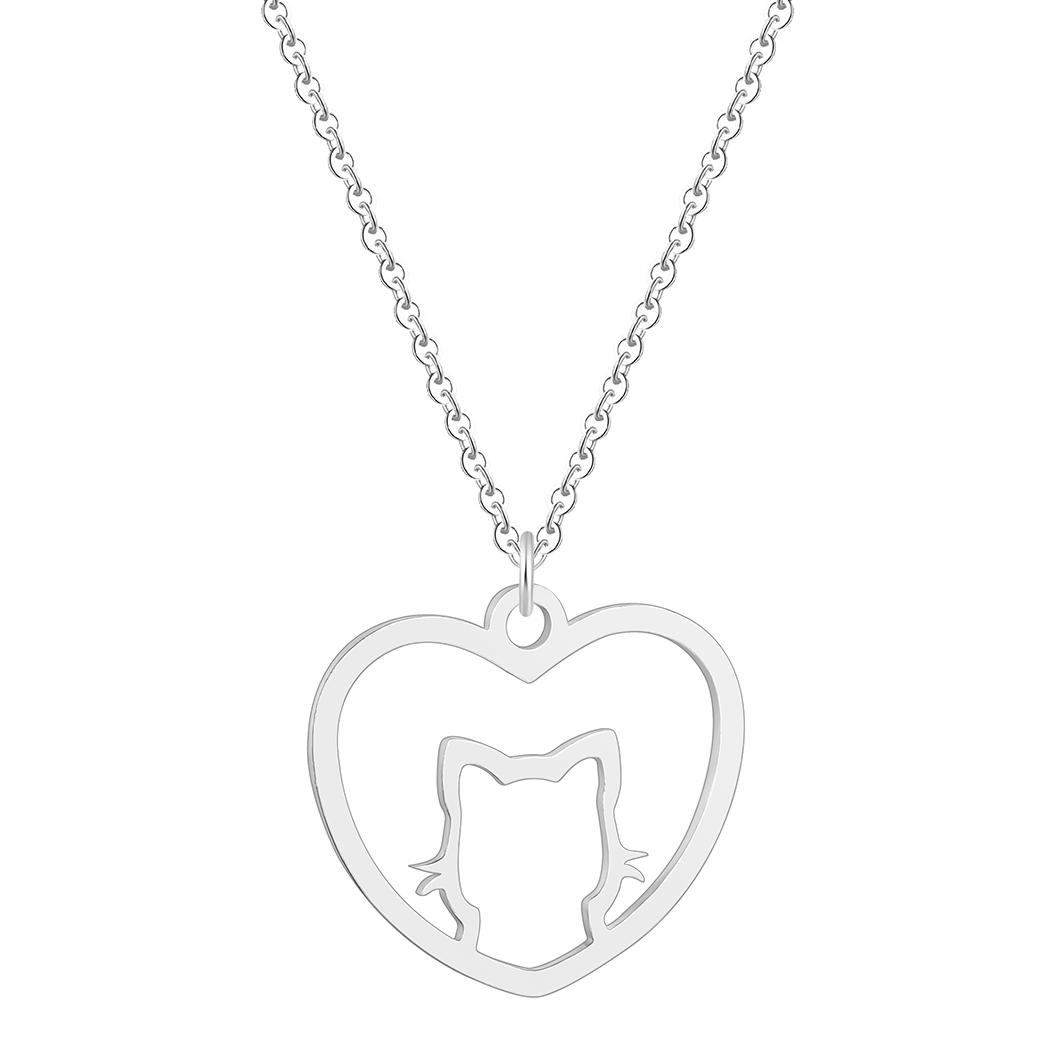 Kinitial Cute Cat Love Heart Pendants & Necklaces Classic Animal Necklace Fashion Gifts for Women Girl Birthday Party Jewelry 50cm
Kinitial Cute Cat Love Heart Pendants & Necklaces Classic Animal Necklace Fashion Gifts for Women Girl Birthday Party Jewelry 50cm