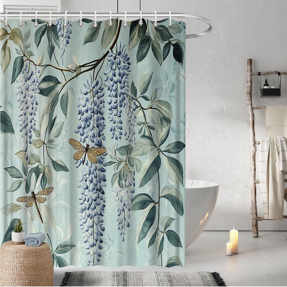 Butterfly & Flower Shower Curtain, Vibrant Blue & Green Art Print, Ideal For All-Season Bathroom Decor W60H190(CM)-1 Pcs
Butterfly & Flower Shower Curtain, Vibrant Blue & Green Art Print, Ideal For All-Season Bathroom Decor W60H190(CM)-1 Pcs