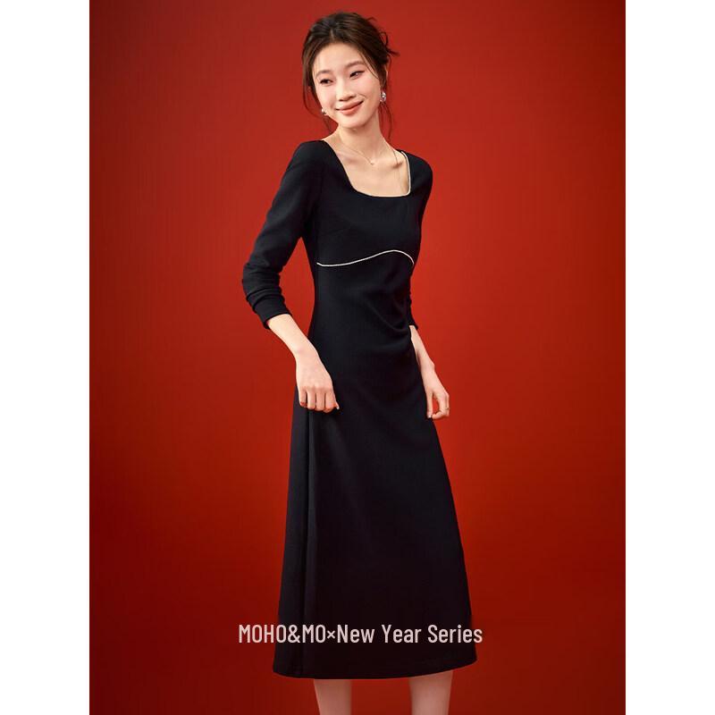 Elegant Retro A-line Square Collar Long Sleeve Dress L
Elegant Retro A-line Square Collar Long Sleeve Dress L