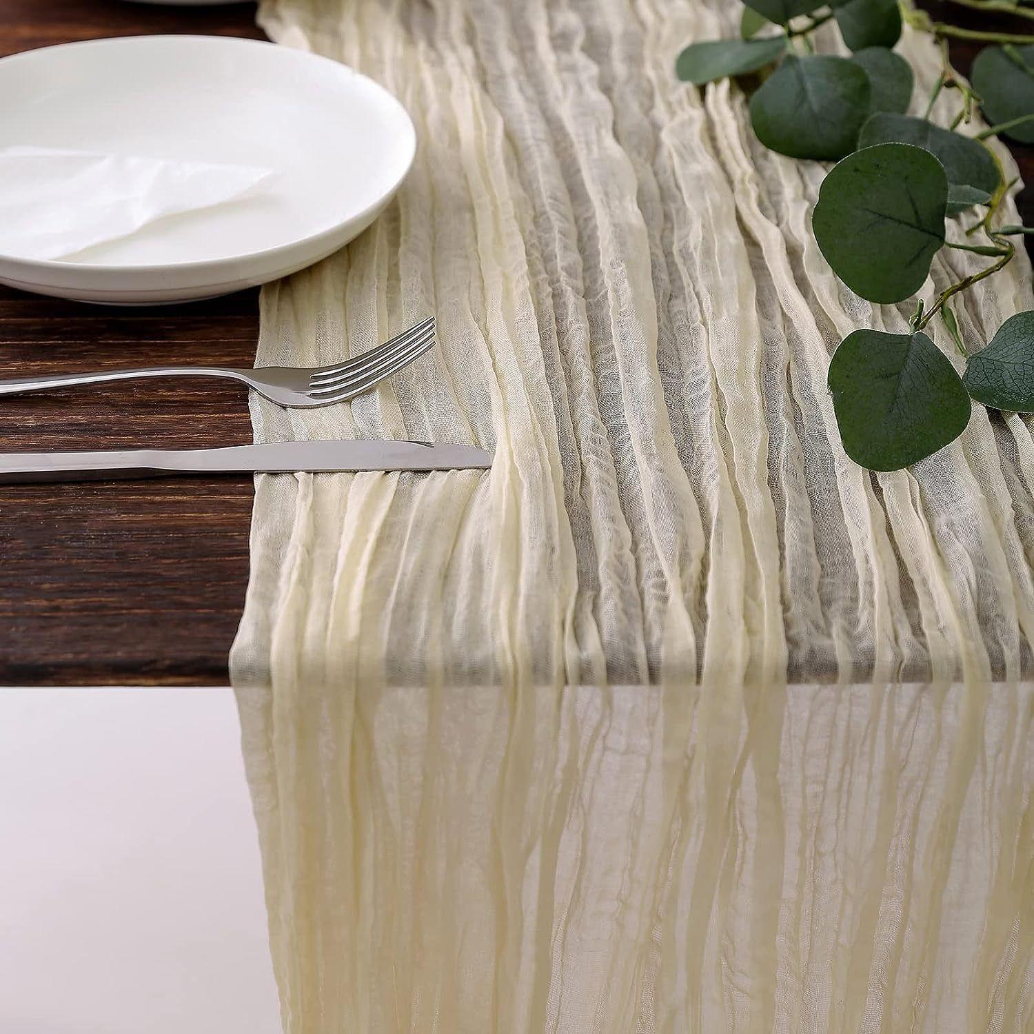 Cheese Table Flag Pleated Fabric Bohemian Style Balinese Gauze Dining Tablecloth Wedding Party Decoration Birthday Decoration 90X180cm
Cheese Table Flag Pleated Fabric Bohemian Style Balinese Gauze Dining Tablecloth Wedding Party Decoration Birthday Decoration 90X180cm