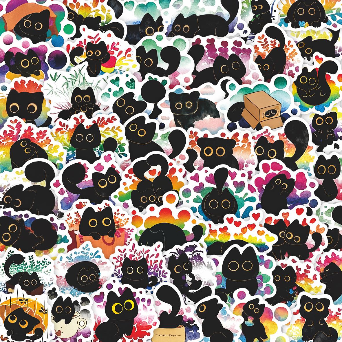 50 Sheets Black Cat Cartoon Stickers for Kids’ Notebooks, Luggage, and DIY Decor, Decorative Material Sticker Set.
50 Sheets Black Cat Cartoon Stickers for Kids’ Notebooks, Luggage, and DIY Decor, Decorative Material Sticker Set.