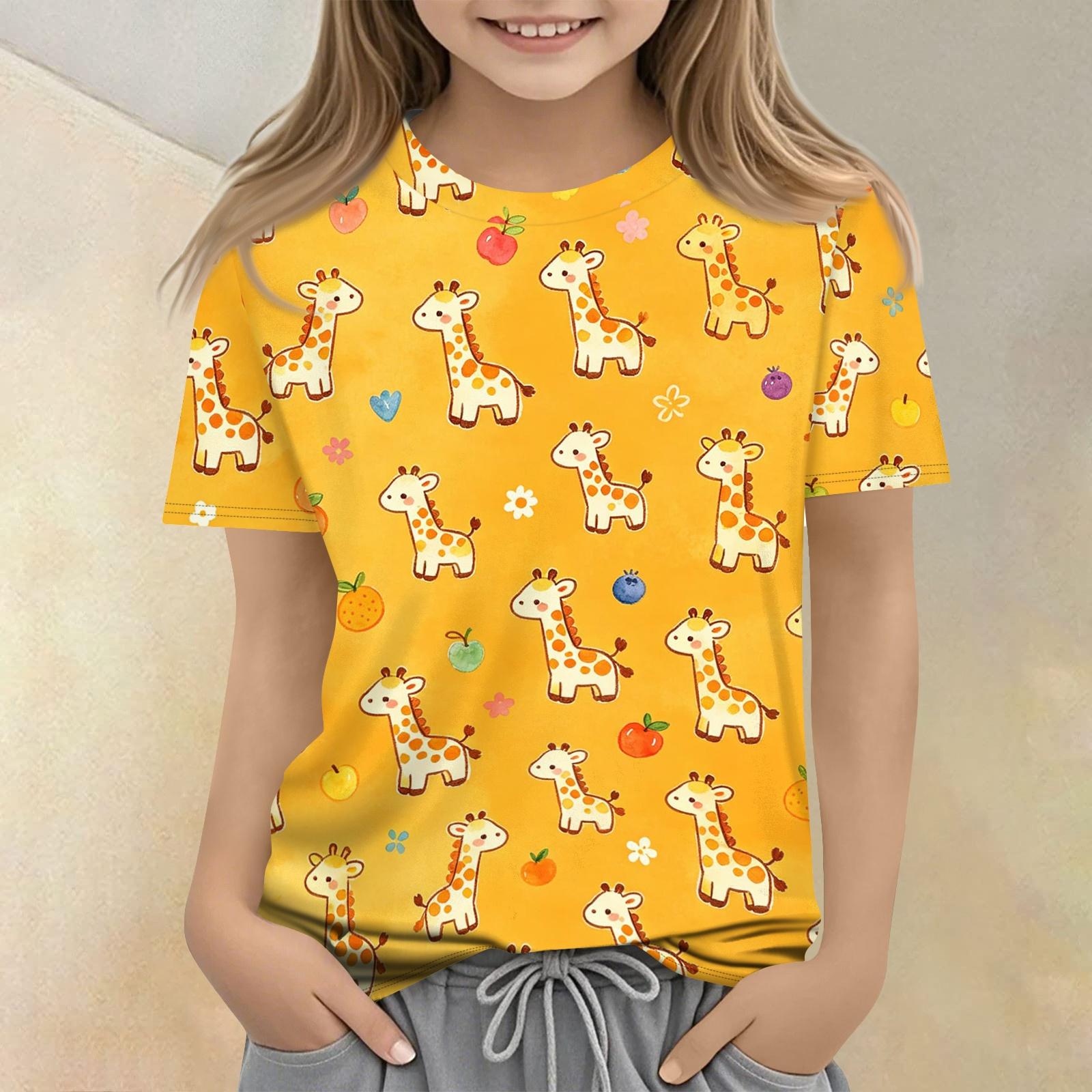 Kids Animal Print Crew Neck Short Sleeve Casual Loose Fit T Shirt Top Soft Comfortable Fabric Suitable for Everyday Wear 160
Kids Animal Print Crew Neck Short Sleeve Casual Loose Fit T Shirt Top Soft Comfortable Fabric Suitable for Everyday Wear 160