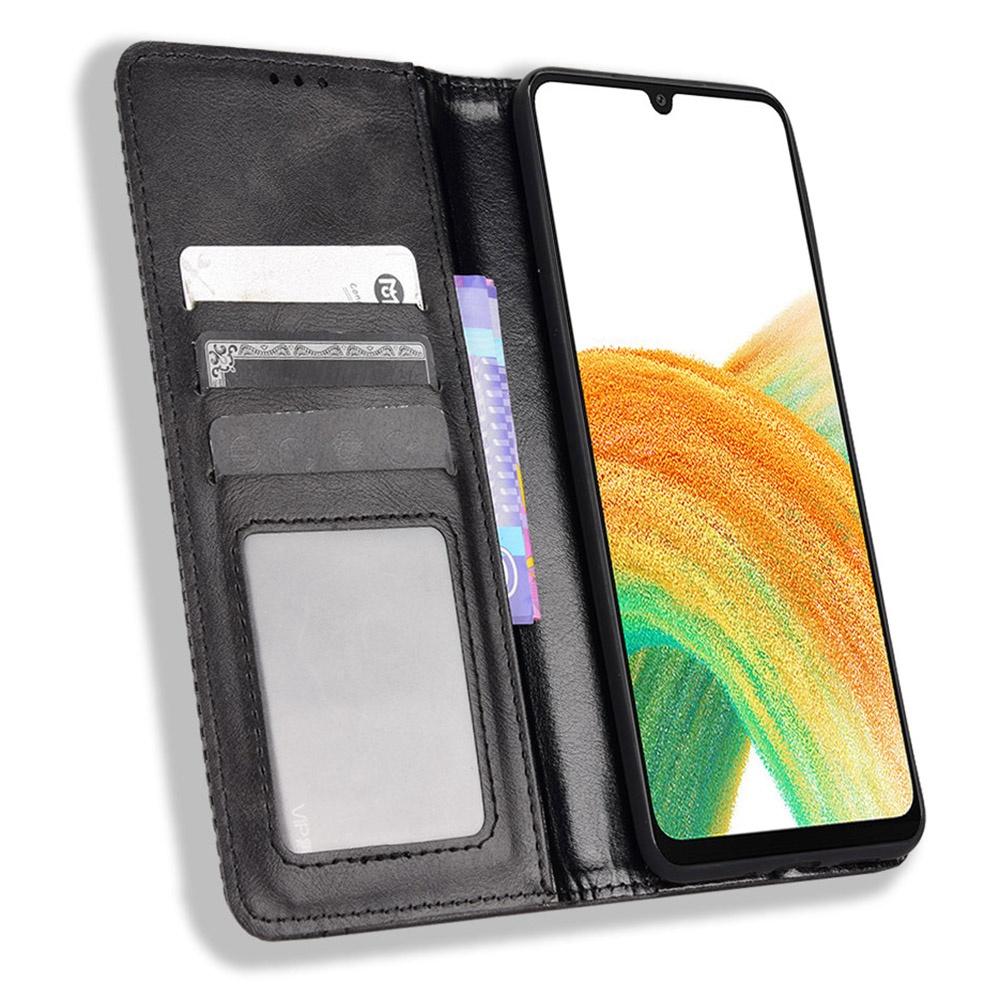 For Samsung Galaxy A33 5G Retro PU Leather Wallet Phone Cover Mosaic Imprinted Magnet Closure Adjustable Stand Case Black
For Samsung Galaxy A33 5G Retro PU Leather Wallet Phone Cover Mosaic Imprinted Magnet Closure Adjustable Stand Case Black