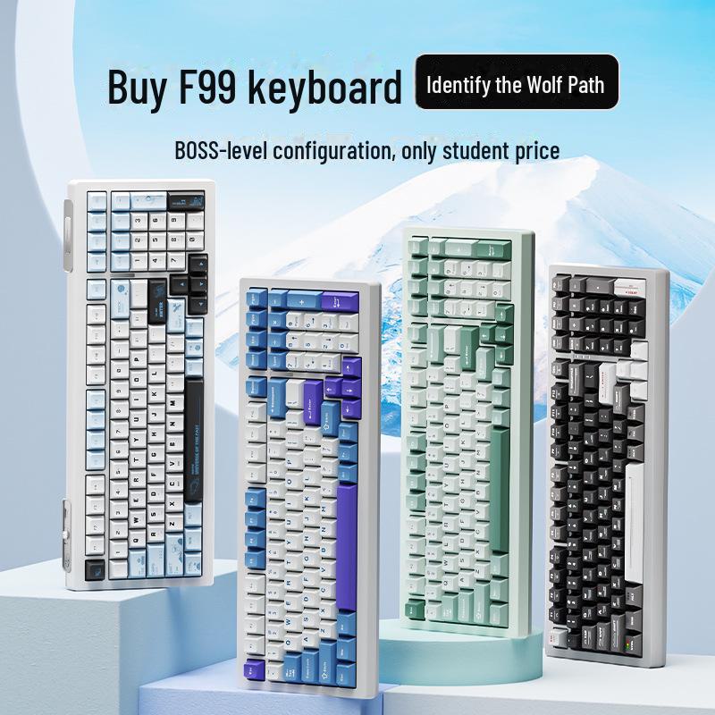 Langtu F99 Wireless Bluetooth Mechanical Keyboard - High-Value, Three-Mode, for Office and E-Sports F99, Mist Purple Axis, Three-mode RGB
Langtu F99 Wireless Bluetooth Mechanical Keyboard - High-Value, Three-Mode, for Office and E-Sports F99, Mist Purple Axis, Three-mode RGB