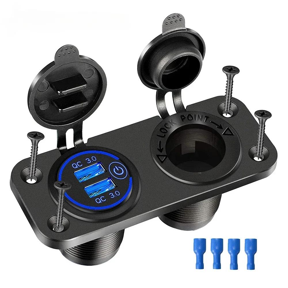 12V/24V Dual QC3.0 Charger Socket Panel with Touch switch Waterproof Car Cigarette Lighter Splitter for Cars RVs Boats Truck RV синій
12V/24V Dual QC3.0 Charger Socket Panel with Touch switch Waterproof Car Cigarette Lighter Splitter for Cars RVs Boats Truck RV синій