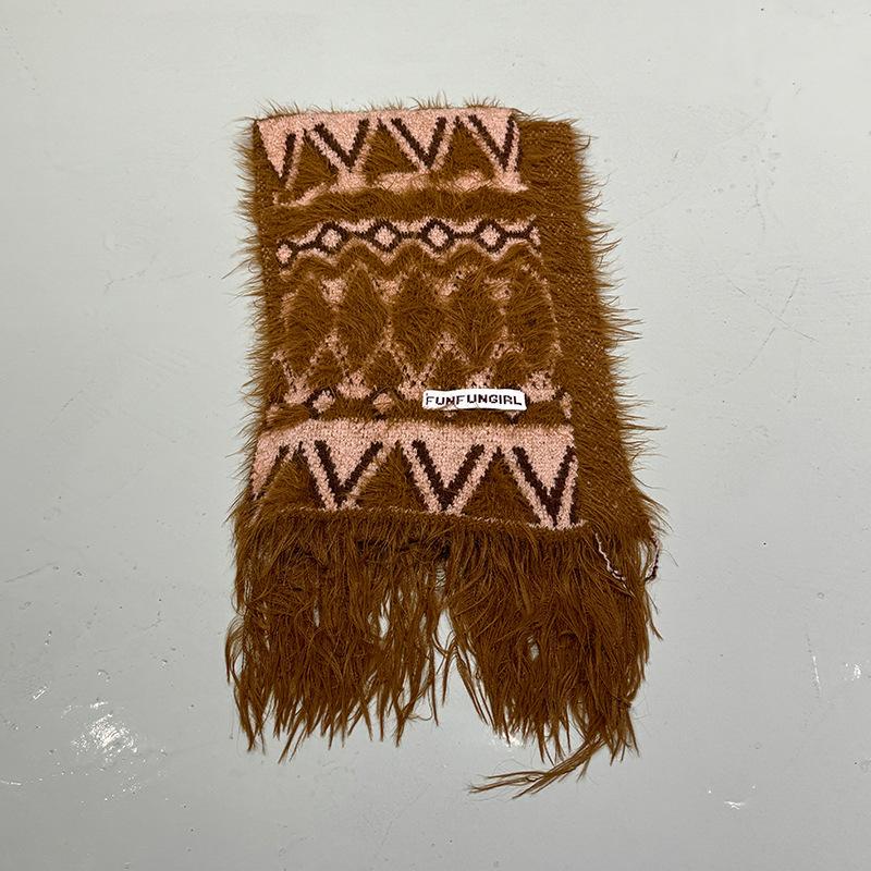 Autumn and winter new ethnic style contrasting color scarf women s high-end jacquard thickened warm wool fringed shawl scarf 25*160CM коричневый
Autumn and winter new ethnic style contrasting color scarf women s high-end jacquard thickened warm wool fringed shawl scarf 25*160CM коричневый