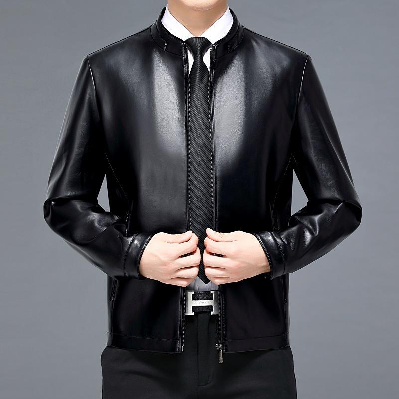 Genuine Leather Jacket for Men Spring and Autumn New Middle-aged Business Casual Plus Velvet Sheepskin Leather Jacket 170
Genuine Leather Jacket for Men Spring and Autumn New Middle-aged Business Casual Plus Velvet Sheepskin Leather Jacket 170