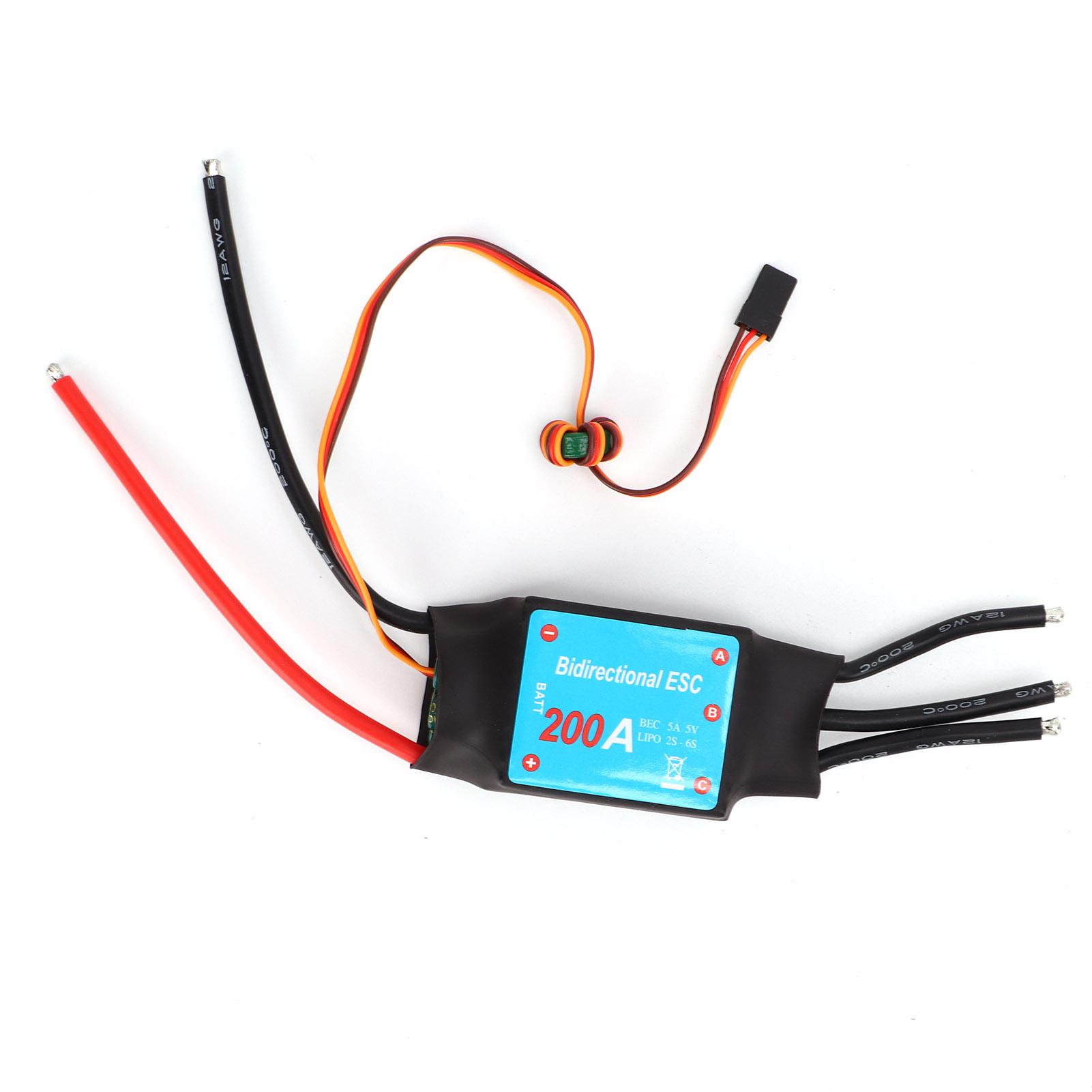 Brushless ESC Black 200A Brushless ESC RC Boat Two Way Water Cooled ESC for RC Boats Underwater
Brushless ESC Black 200A Brushless ESC RC Boat Two Way Water Cooled ESC for RC Boats Underwater