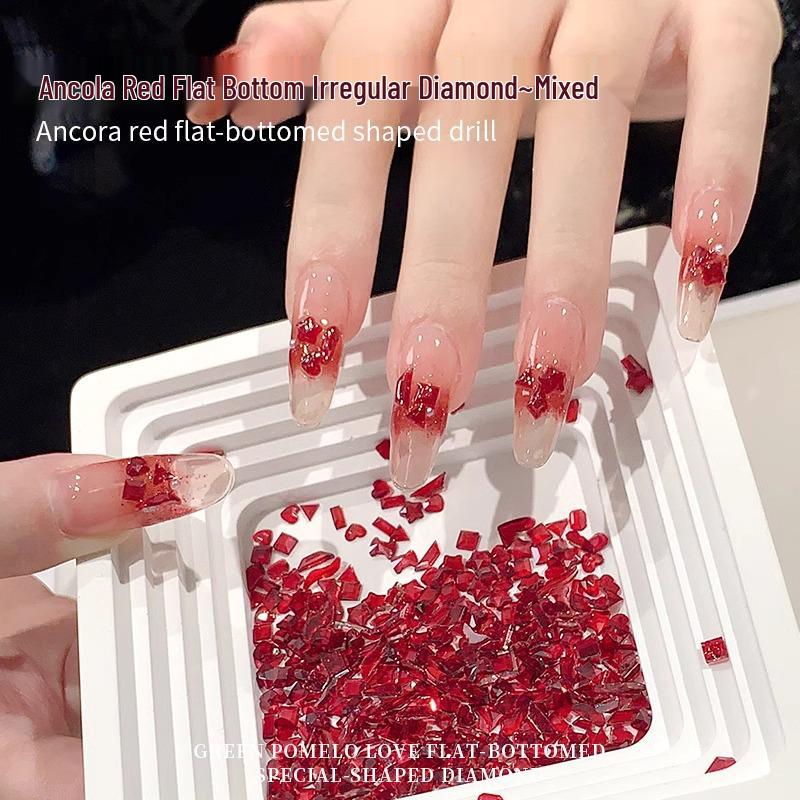 Nail Art Red Flat Bottom Irregular Drills: Autumn-Winter Mini Crystal Mixed Pack Decorations Encore Red Flat Bottom Mix 100 pcs
Nail Art Red Flat Bottom Irregular Drills: Autumn-Winter Mini Crystal Mixed Pack Decorations Encore Red Flat Bottom Mix 100 pcs