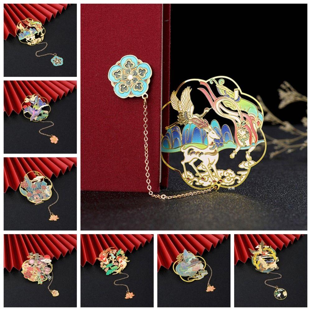 Chinese Style Ancient Tassel Bookmark Book Page Marker Crane Metal Hollowed Bookmark Stationery
Chinese Style Ancient Tassel Bookmark Book Page Marker Crane Metal Hollowed Bookmark Stationery