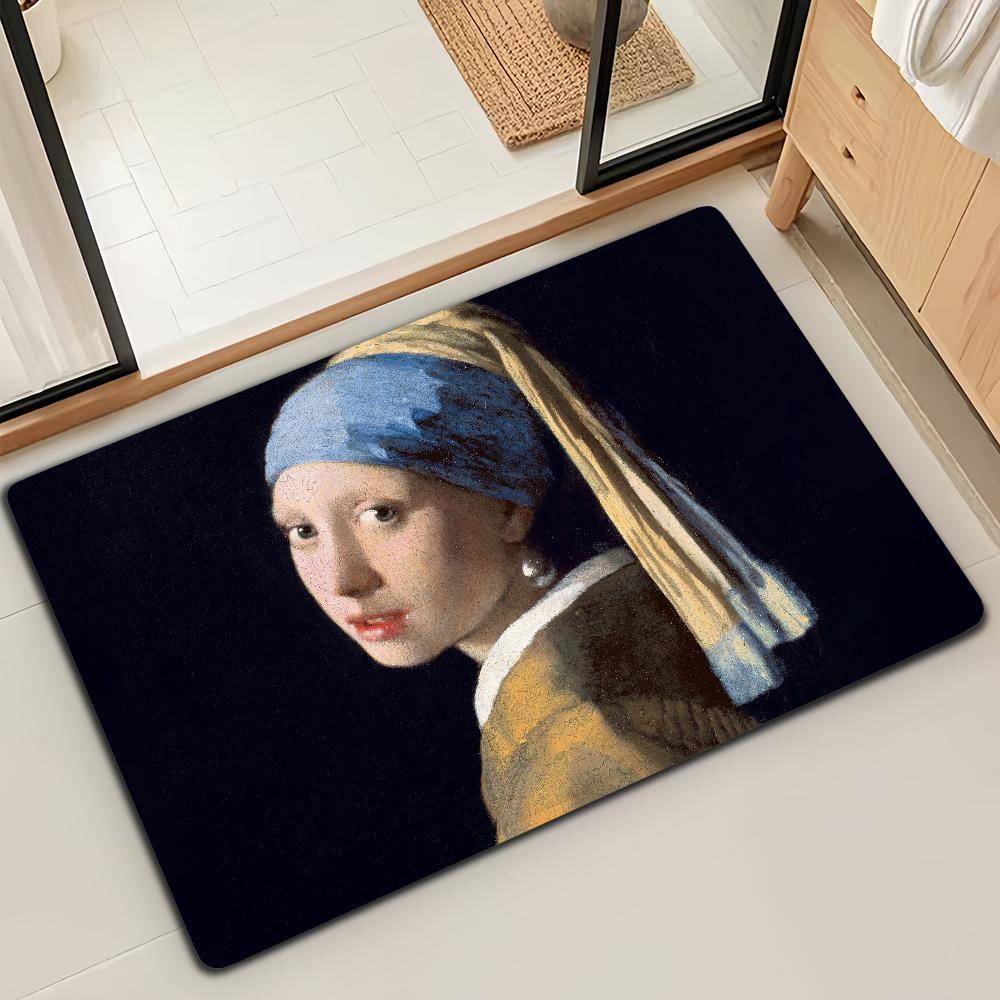 Girl with a Pearl Earring Cute Cat Microfiber Decorative Versatile Flannel Door Bath Floor Mat Quick Dry Absorbent Non-slip Sole 40cm x 60cm
Girl with a Pearl Earring Cute Cat Microfiber Decorative Versatile Flannel Door Bath Floor Mat Quick Dry Absorbent Non-slip Sole 40cm x 60cm