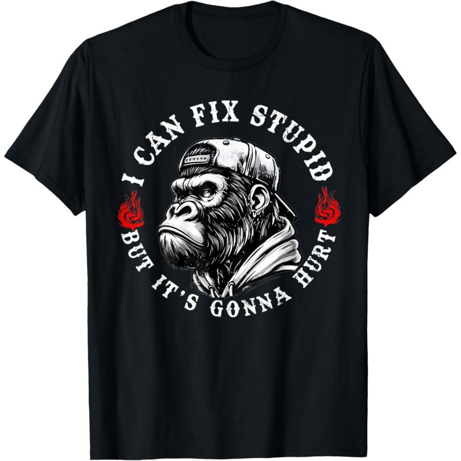 ObRenKi I Can Fix Stupid But Its Gonna Hurt Monkey Vintage Funny T-Shirt XXXXXL різнокольоровий
ObRenKi I Can Fix Stupid But Its Gonna Hurt Monkey Vintage Funny T-Shirt XXXXXL різнокольоровий