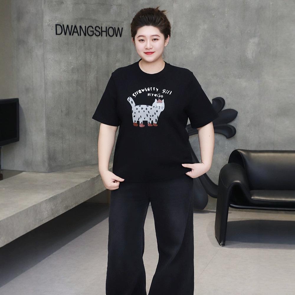 2025 Winter Plus Size Women s Pure Cotton Cat Print Short Sleeve, Round Neck Top – Comfortable & Versatile 6XL (recommended weight 180-210 jin) чорний
2025 Winter Plus Size Women s Pure Cotton Cat Print Short Sleeve, Round Neck Top – Comfortable & Versatile 6XL (recommended weight 180-210 jin) чорний