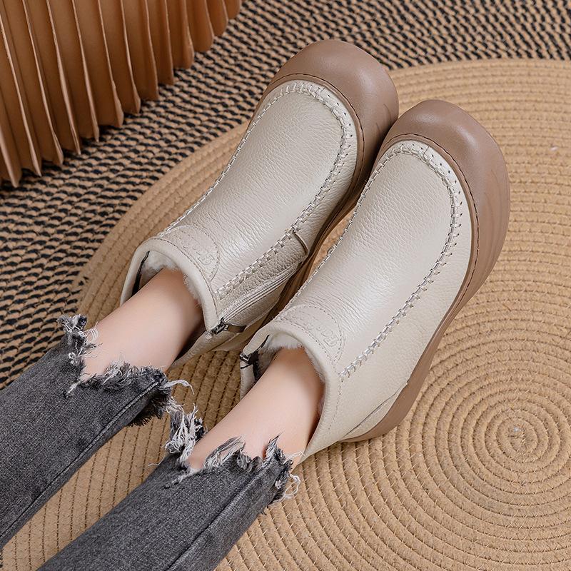 Autumn new soft-soled leather flat-bottomed retro comfortable short boots non-slip Martin round head single boots 40
Autumn new soft-soled leather flat-bottomed retro comfortable short boots non-slip Martin round head single boots 40