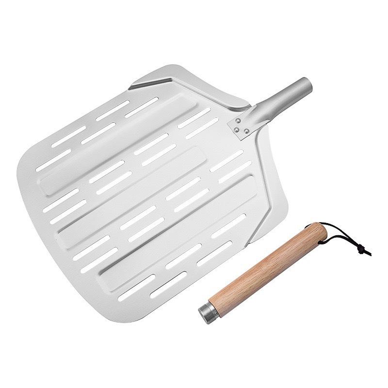 Detachable Aluminum Pizza Shovel with Wooden Handle - Perforated 12-Inch Cake and Baking Transfer Tool
Detachable Aluminum Pizza Shovel with Wooden Handle - Perforated 12-Inch Cake and Baking Transfer Tool