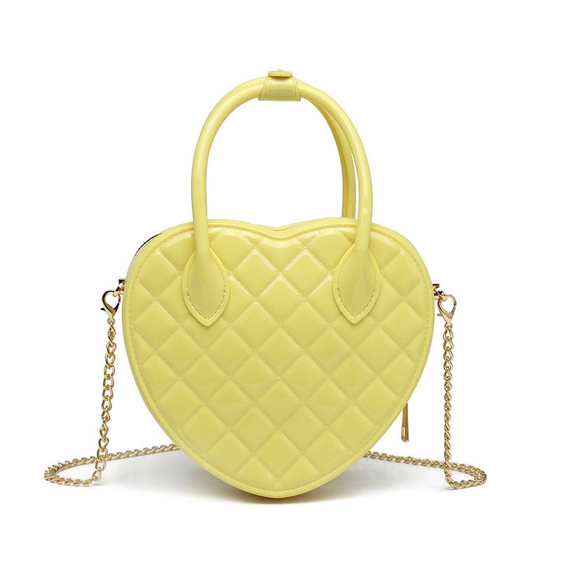 Новые сумки из желе, женские сумки через плечо из ПВХ, модные вечерние сумки для отдыха, универсальные однотонные женские сумки через плечо в форме сердца