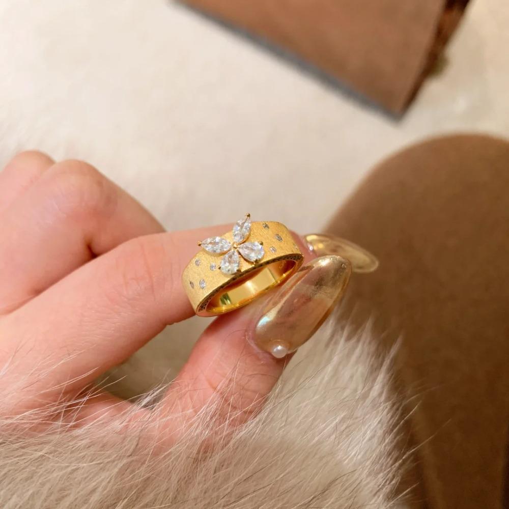 Vintage Gold Butterfly Ring for Women Italian Style with Diamond Inlay no. 5
Vintage Gold Butterfly Ring for Women Italian Style with Diamond Inlay no. 5