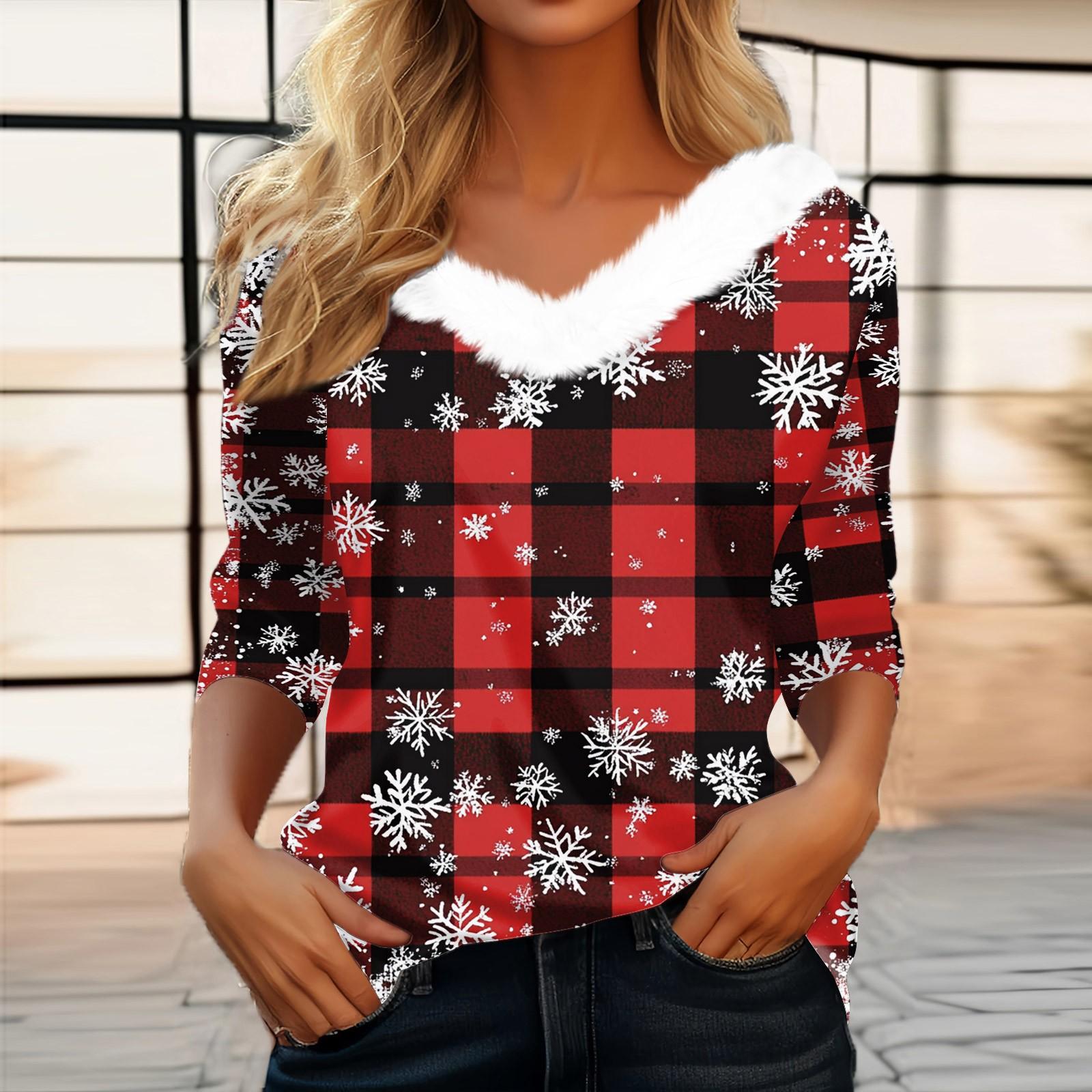 Женская мода с длинным рукавом и рождественским принтом, праздничный воротник, V-образный вырез M винный
Женская мода с длинным рукавом и рождественским принтом, праздничный воротник, V-образный вырез M винный